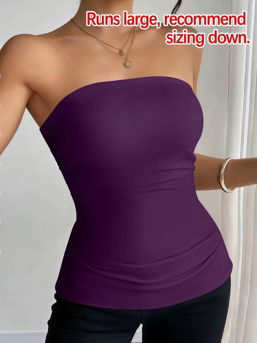 Strapless Tube Top - Purple